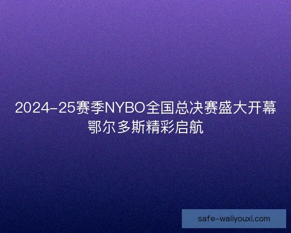 2024-25赛季NYBO全国总决赛盛大开幕鄂尔多斯精彩启航